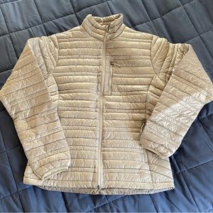 Patagonia Ultralight Goose Down Jacket Packable Puffer Medium Gray w/ stuff sack